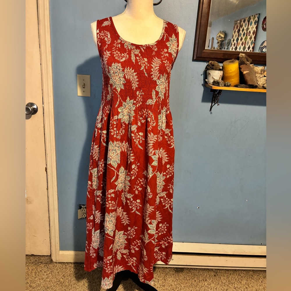 Croft & Barrow, Smocked, Floral Dress